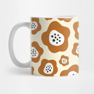 Funky Floral Pattern II in Earthy Tones Mug